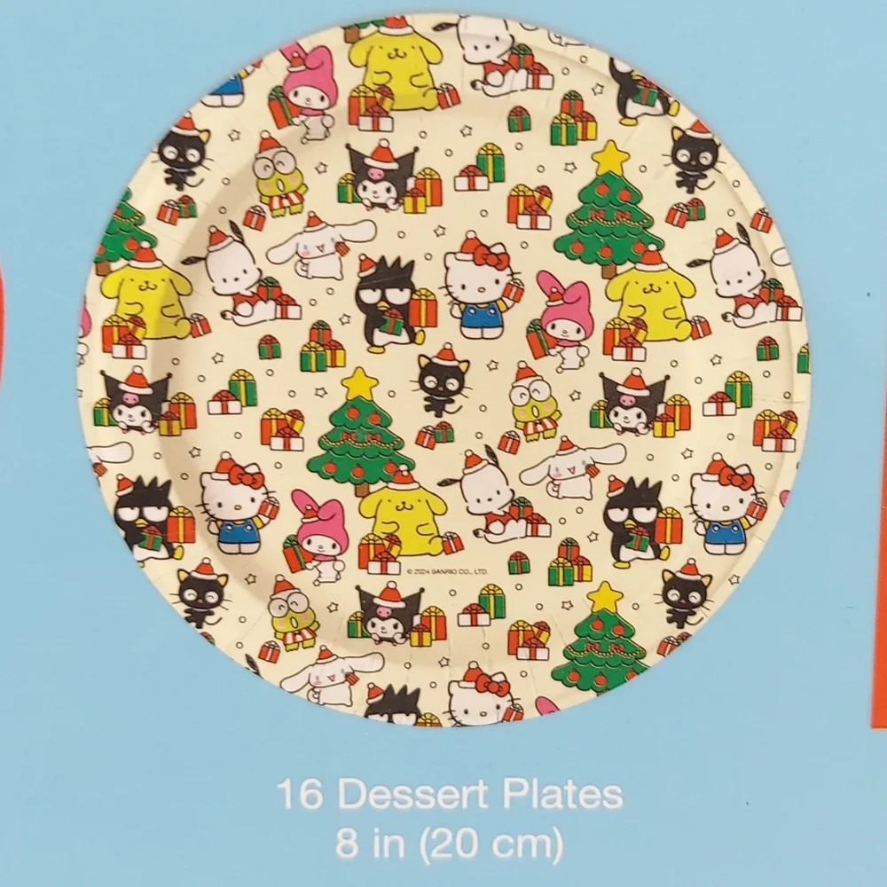 Hello Kitty and Friends Paper Tableware Party Set Merry Christmas